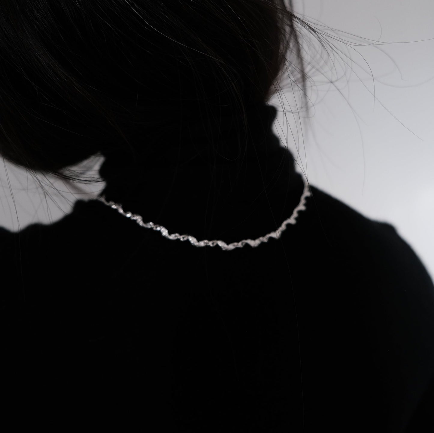Sterling Silver Twist Chain Necklace | Sparkling Shimmering Necklaces