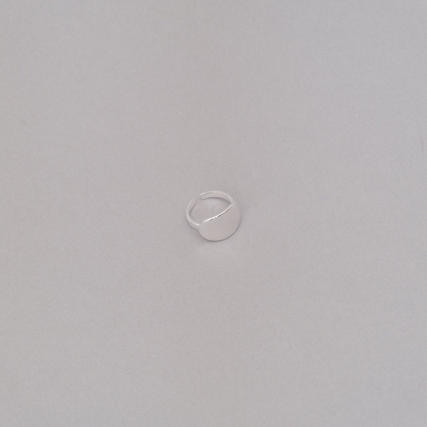 Sterling Silver Curved Dome Ring | Chrome & Brushed Minimal Rings