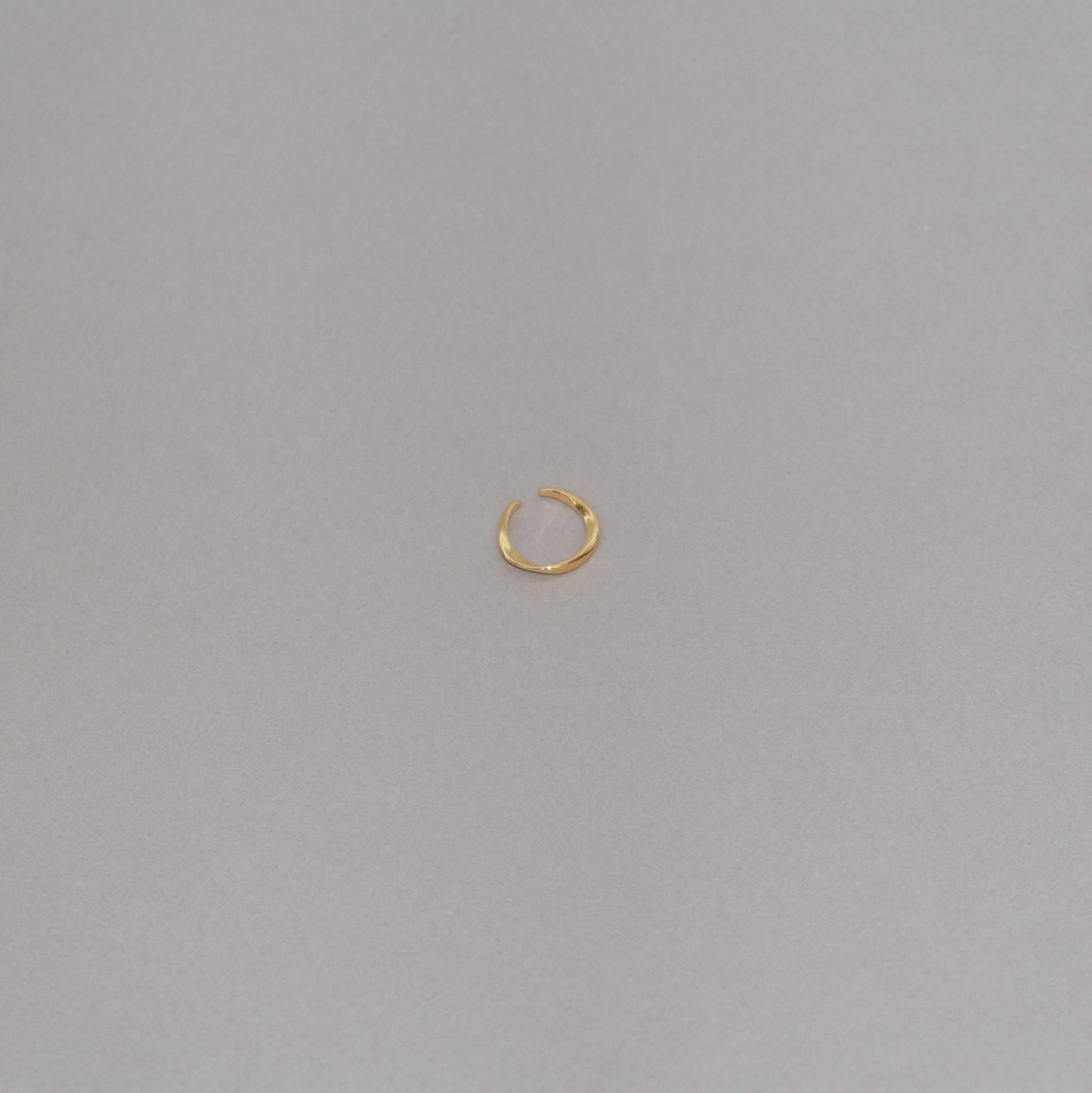 Sterling Silver & Gold Ear Cuff | Dainty Classic Open Adjustable