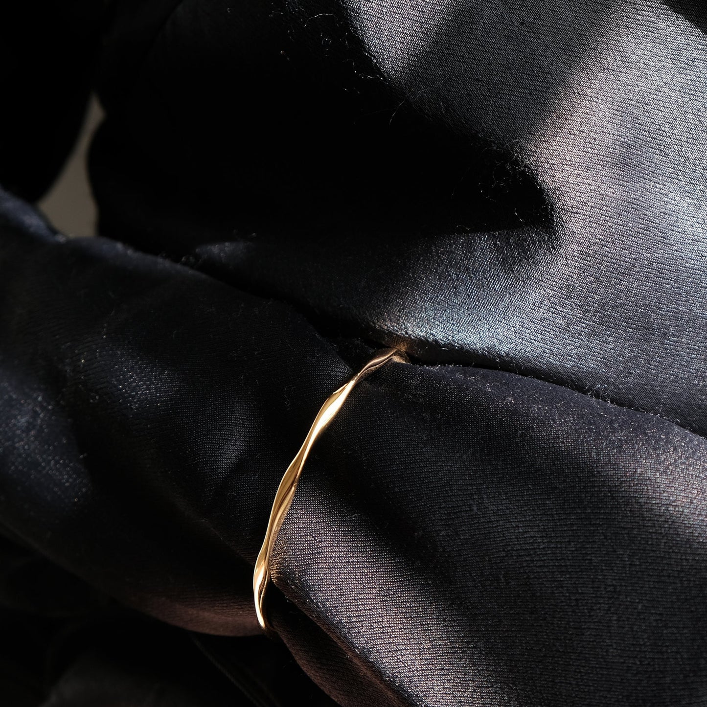 Silver & Gold Twisted Cuff Bangle | Stackable Mobius Bracelet