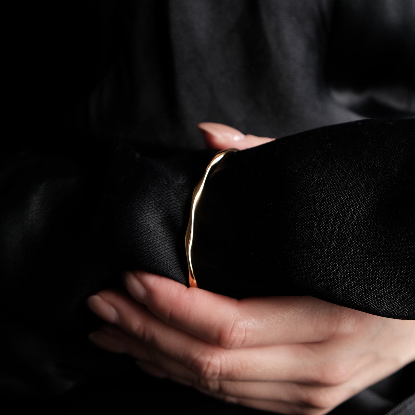 Silver & Gold Twisted Cuff Bangle | Stackable Mobius Bracelet
