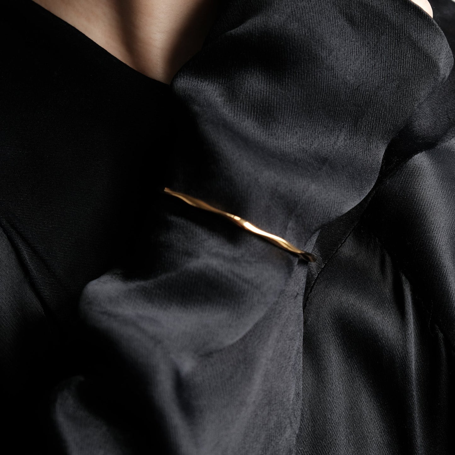 Silver & Gold Twisted Cuff Bangle | Stackable Mobius Bracelet