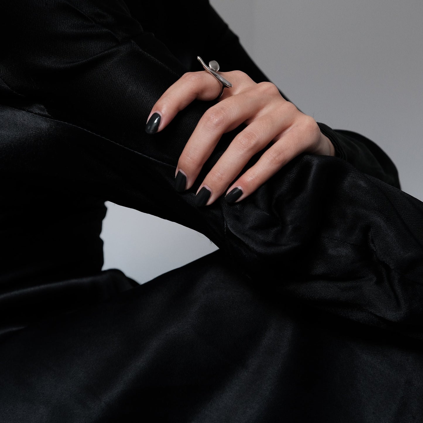 Sterling Silver & Gold Abstract Ring | Modern Adjustable Rings