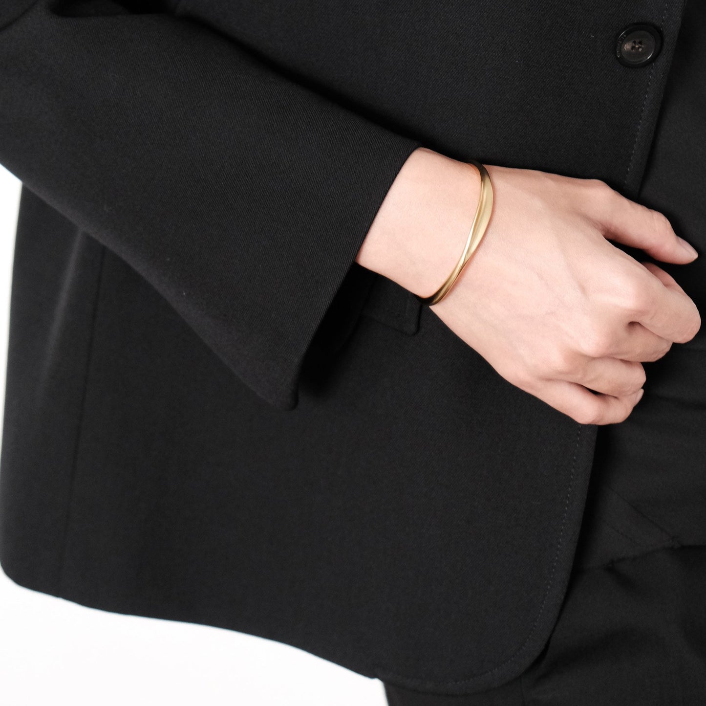 Sterling Silver & Gold Mobius Bangle | Modern Timeless Cuff Bracelet