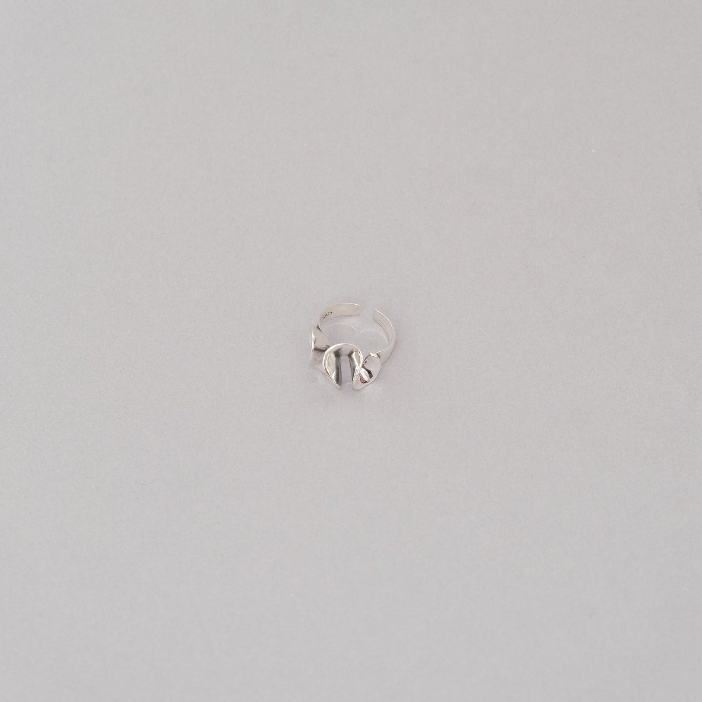 Sterling Silver Wavy Ring | Curved Ruffle Sculptural Rings
