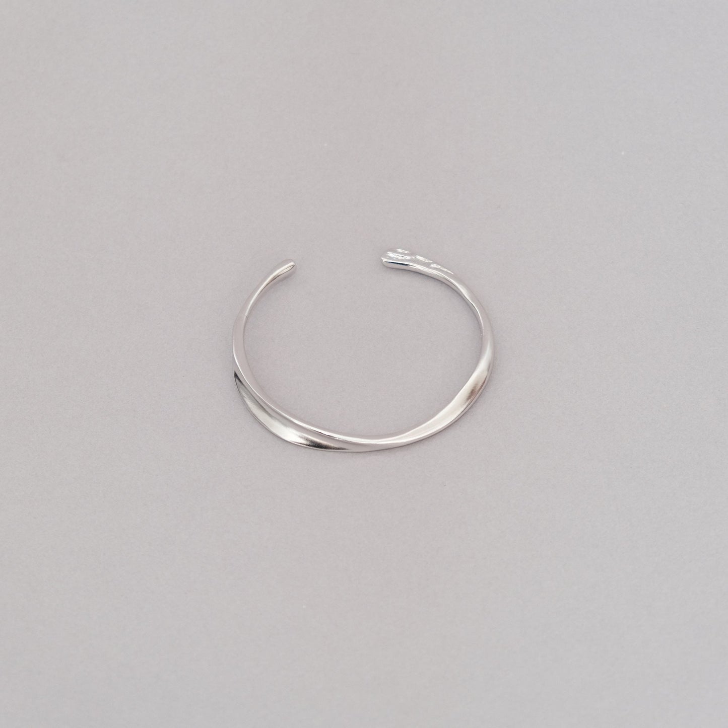 Sterling Silver & Gold Mobius Bangle | Modern Timeless Cuff Bracelet